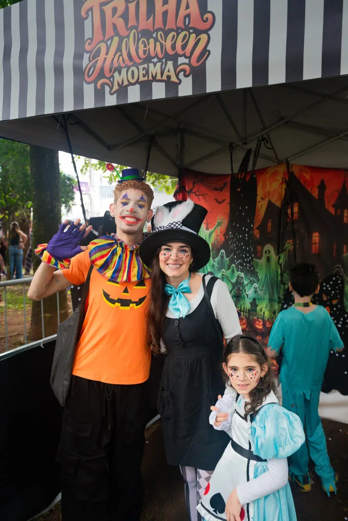 Recepção na entrada da Trilha do Halloween